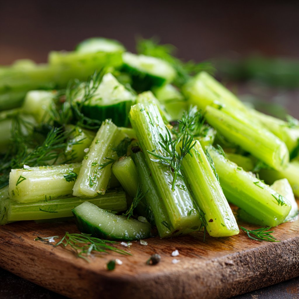 Celery Salad With Cucumber And Dill