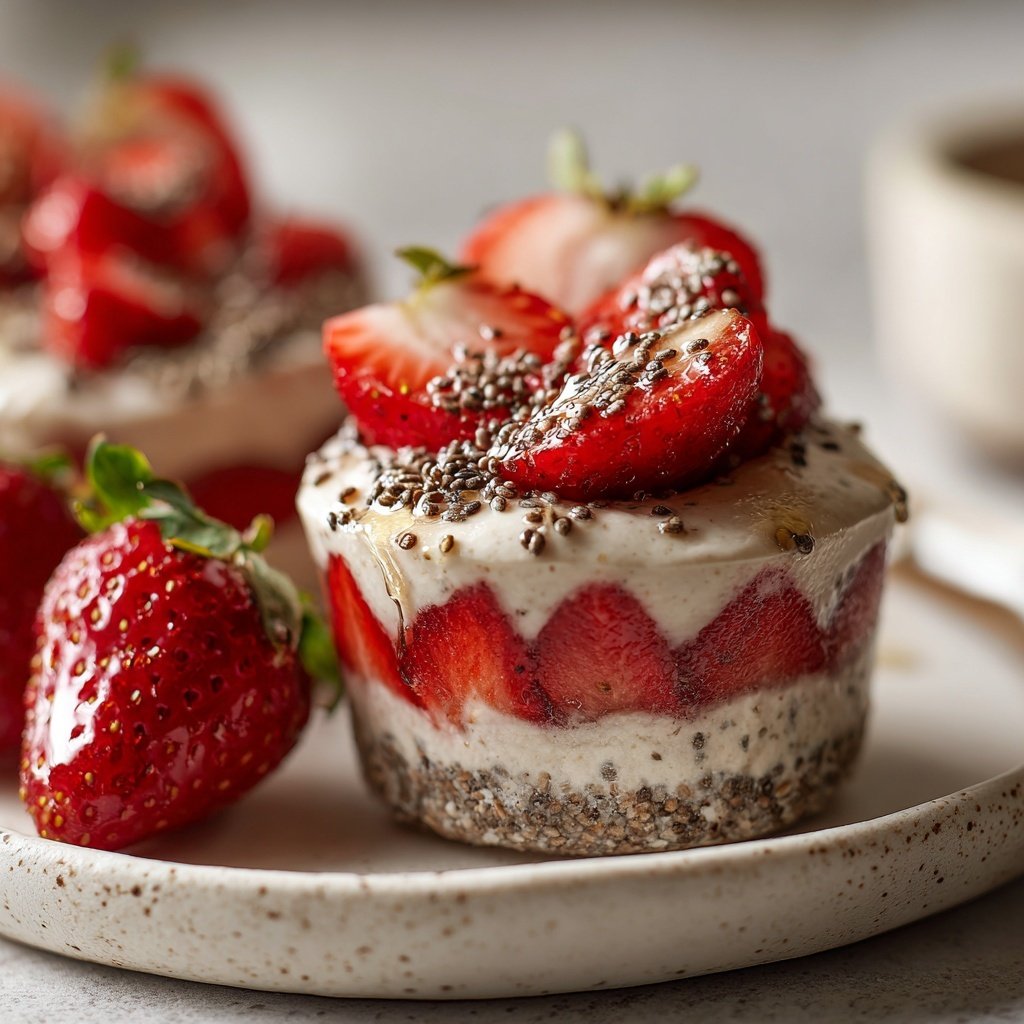 Valentines Breakfast Strawberry Chia Cups