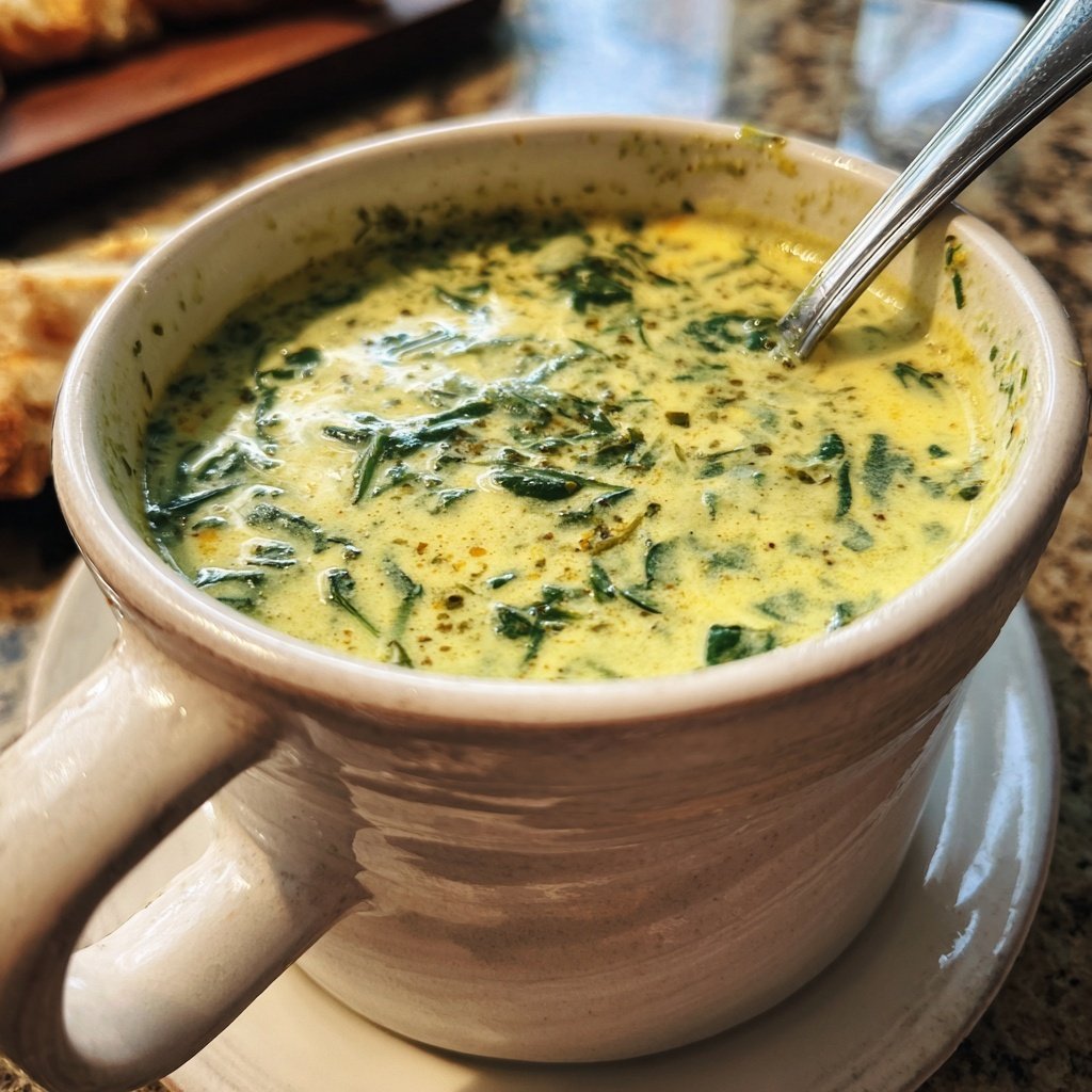 Creamy Lemon Spinach Soup