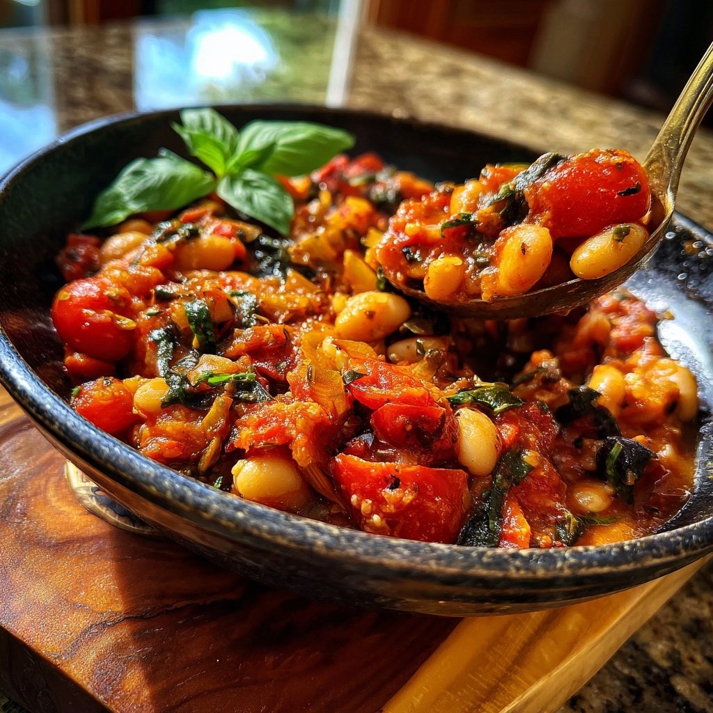 Healthy Crockpot Italian Bean Medley