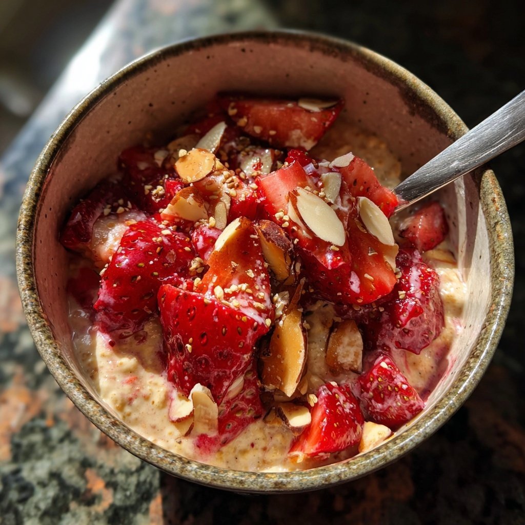 Strawberry Almond Overnight Oats