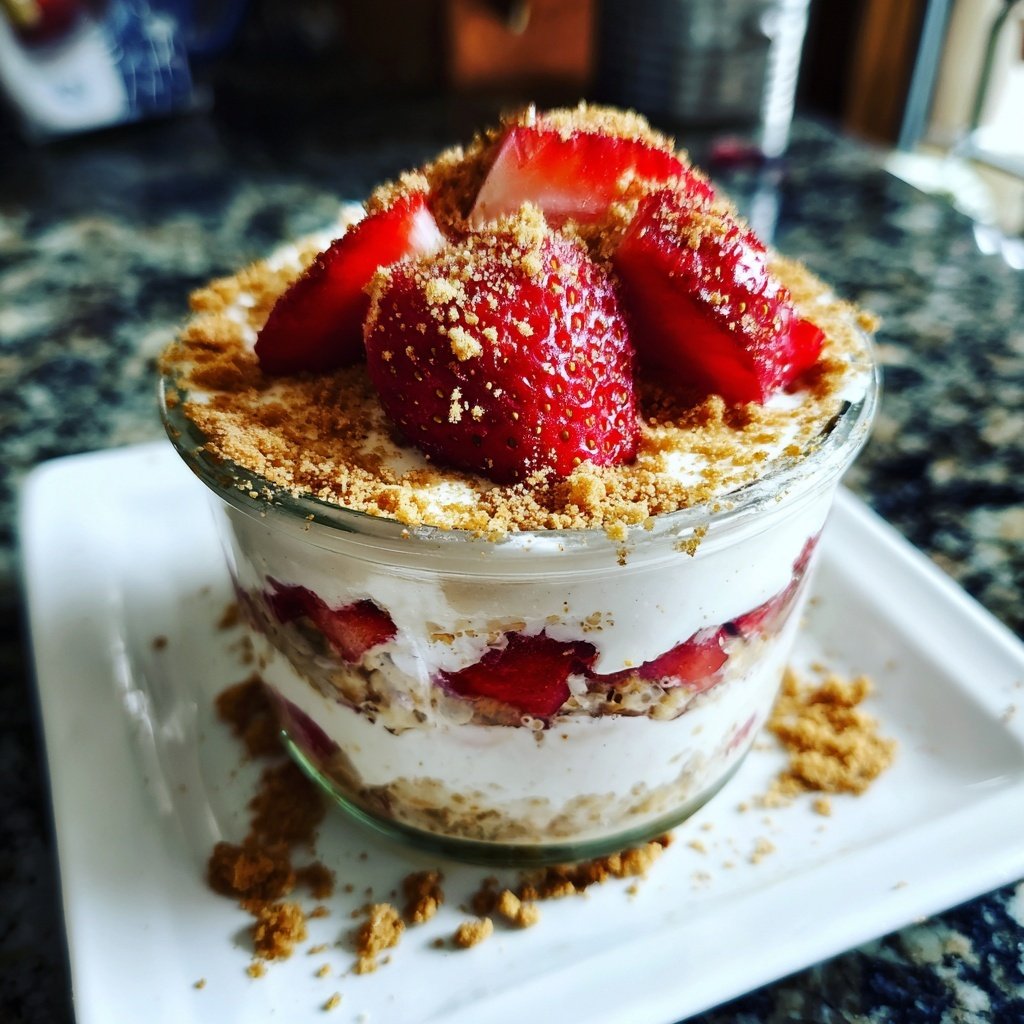Strawberry Cheesecake Overnight Oats