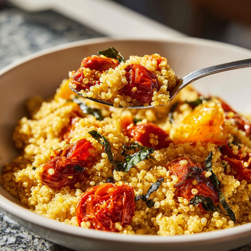 Roasted Tomato Basil Quinoa