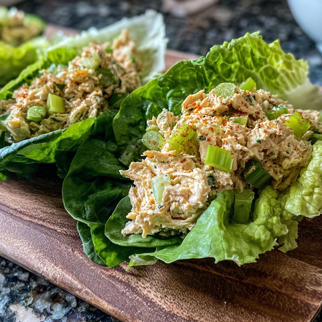 Simple Tuna Salad Lettuce Wrap Lunch