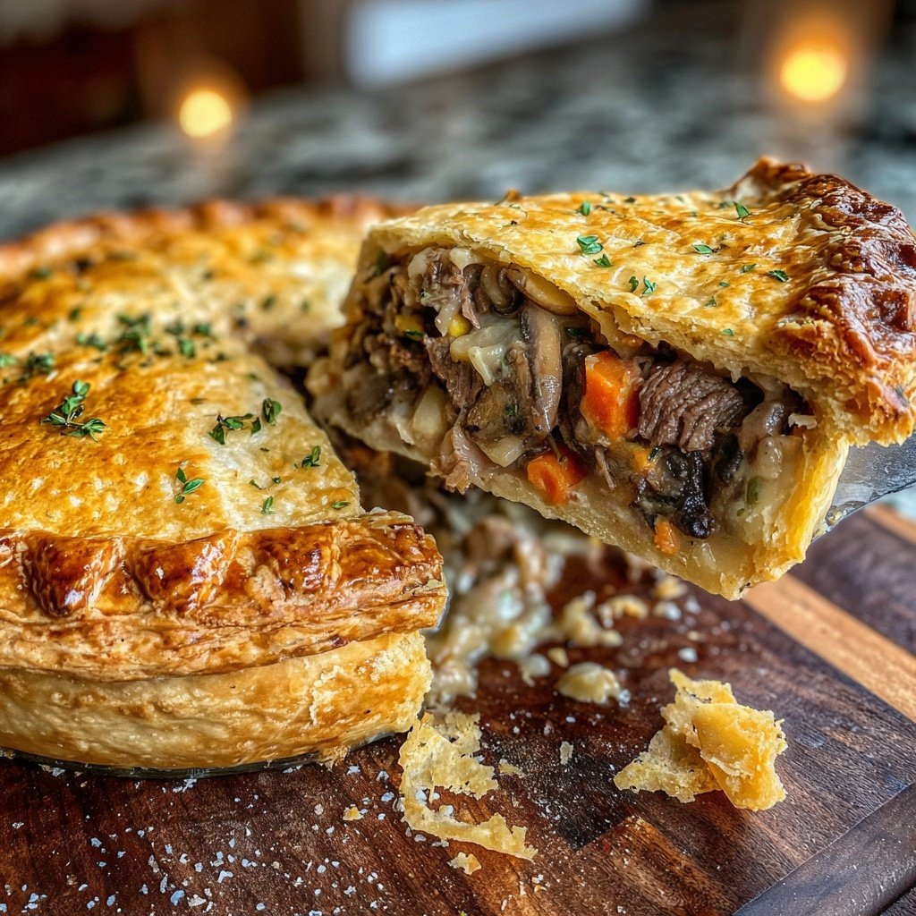 Comfort Food Beef and Mushroom Pot Pie