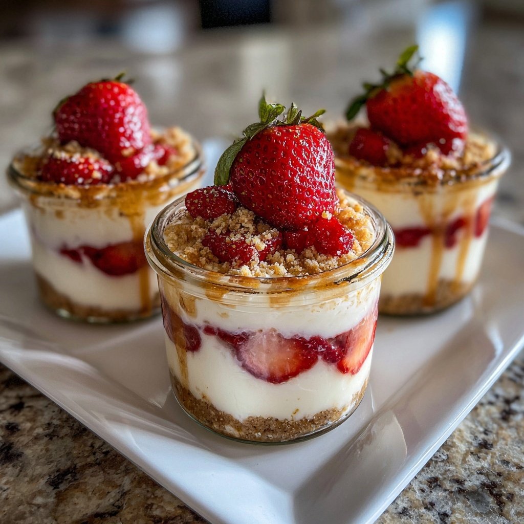 Strawberry Vanilla Yogurt Breakfast Cups