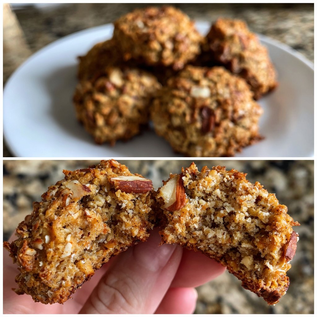 Banana Almond Breakfast Cookies