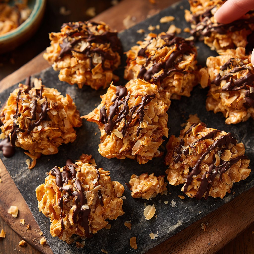 Chocolate Coconut Peanut Clusters