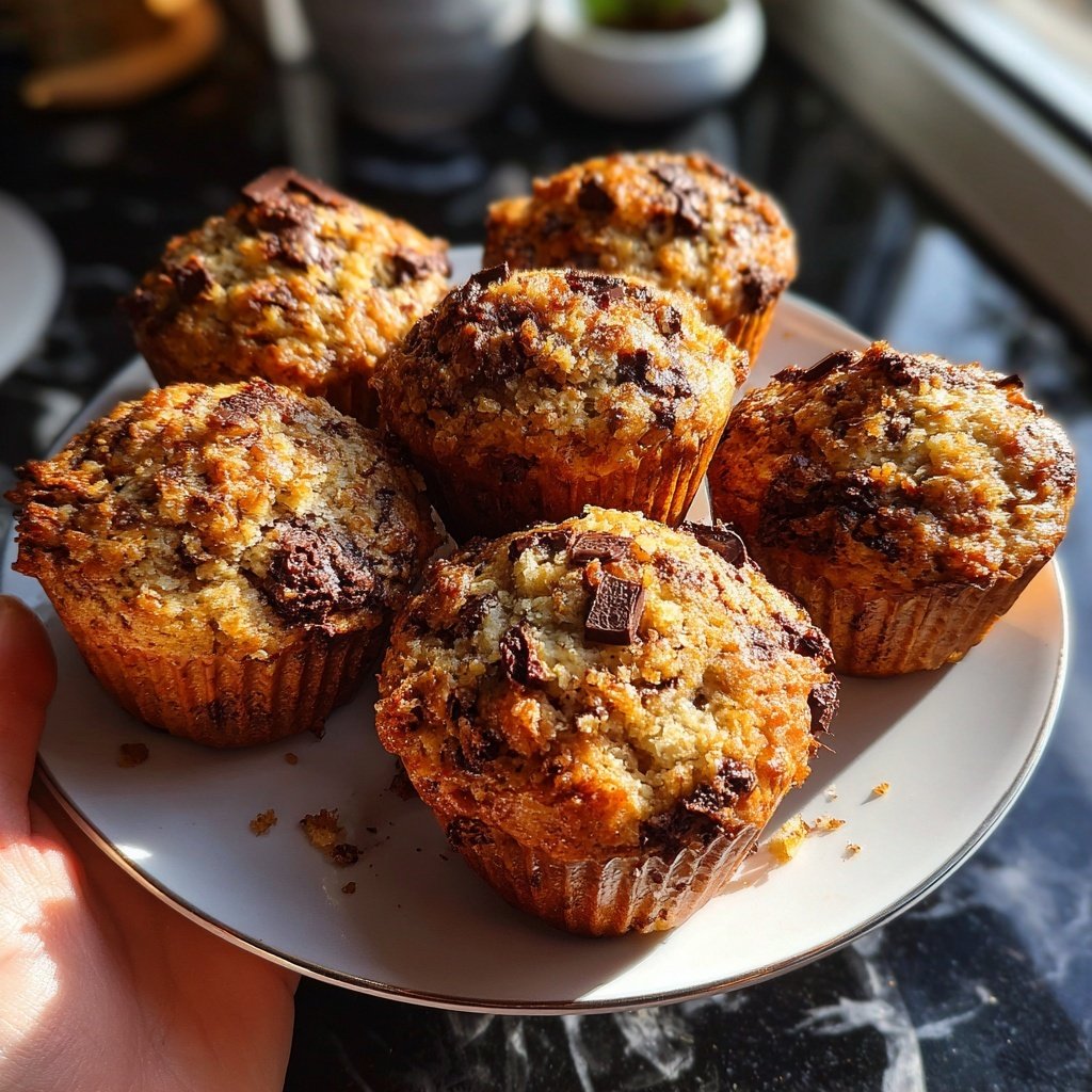 Chocolate Banana Breakfast Muffins