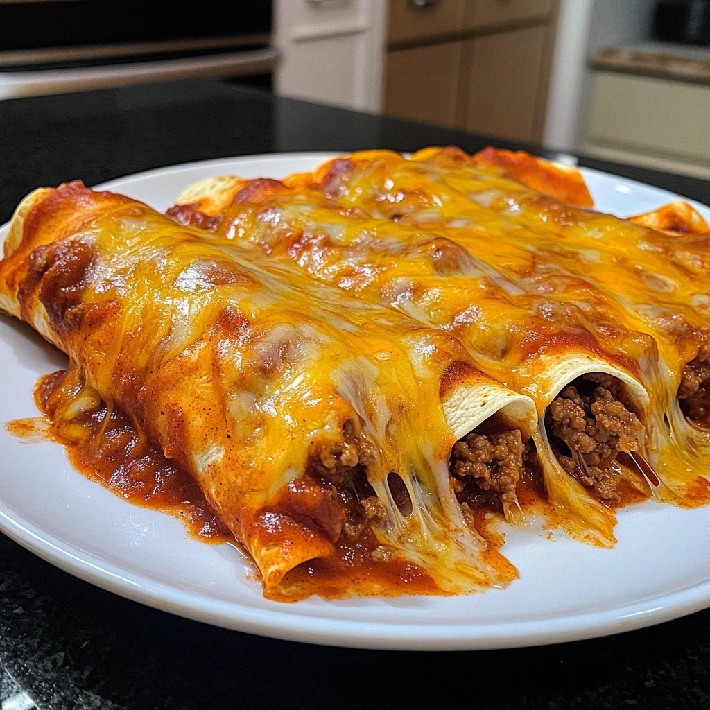 Easy Ground Beef Enchiladas