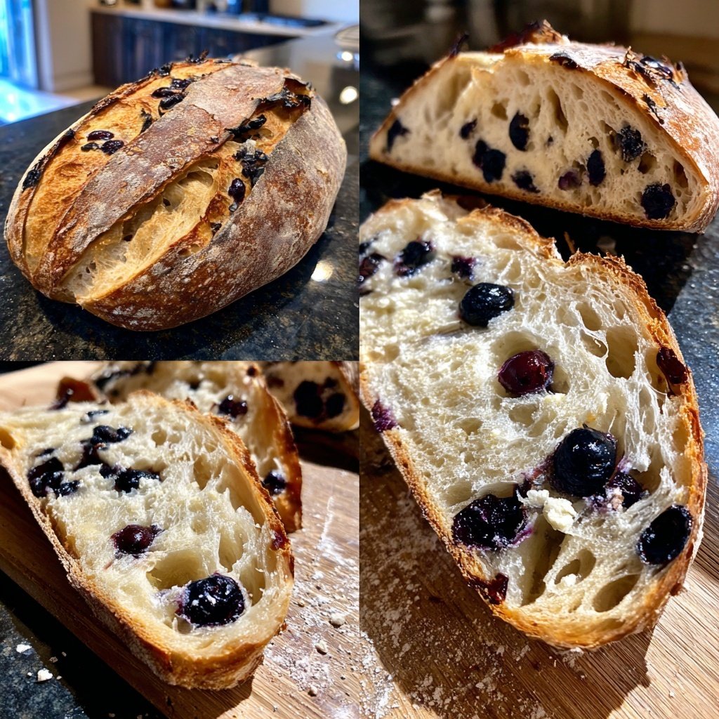 Blueberry Lemon Sourdough Slices