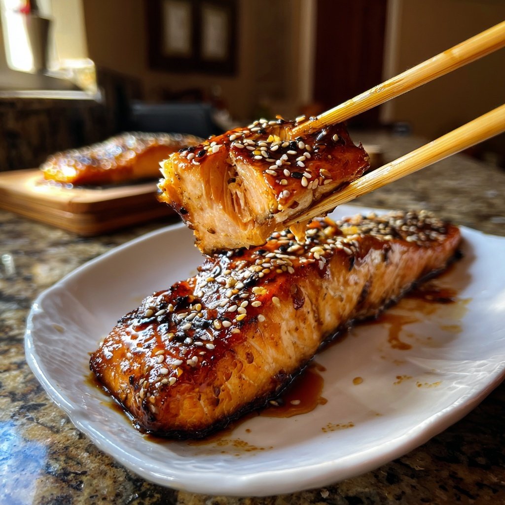 Miso Glazed Salmon with Sesame