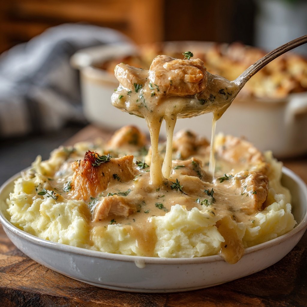 Comfort Food Creamy Chicken and Mashed Potatoes