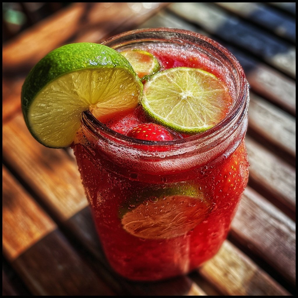 Strawberry Lime Agua Fresca